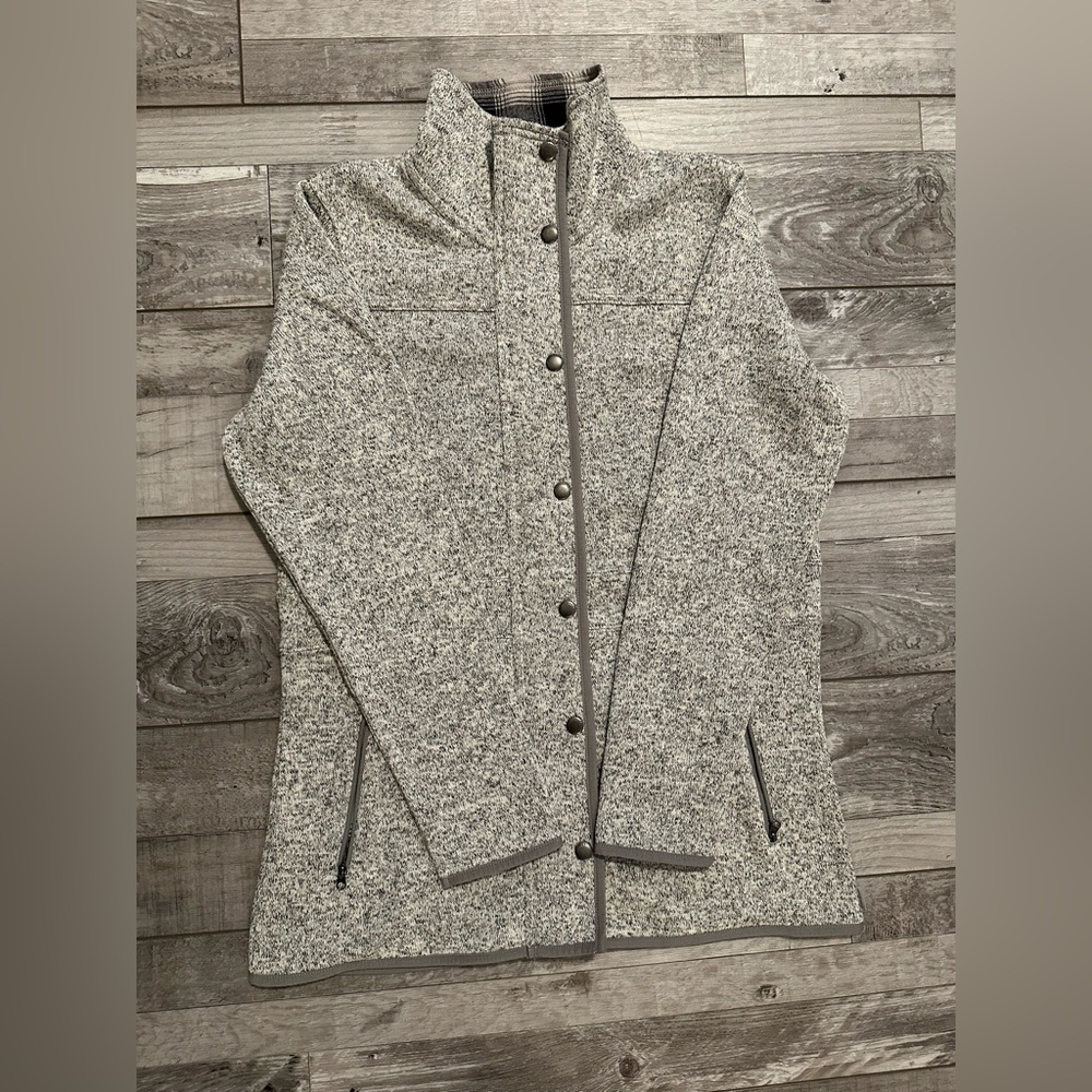 Eddie Bauer Radiator Fleece Field Jacket - Heathered Gray Women’s Medium